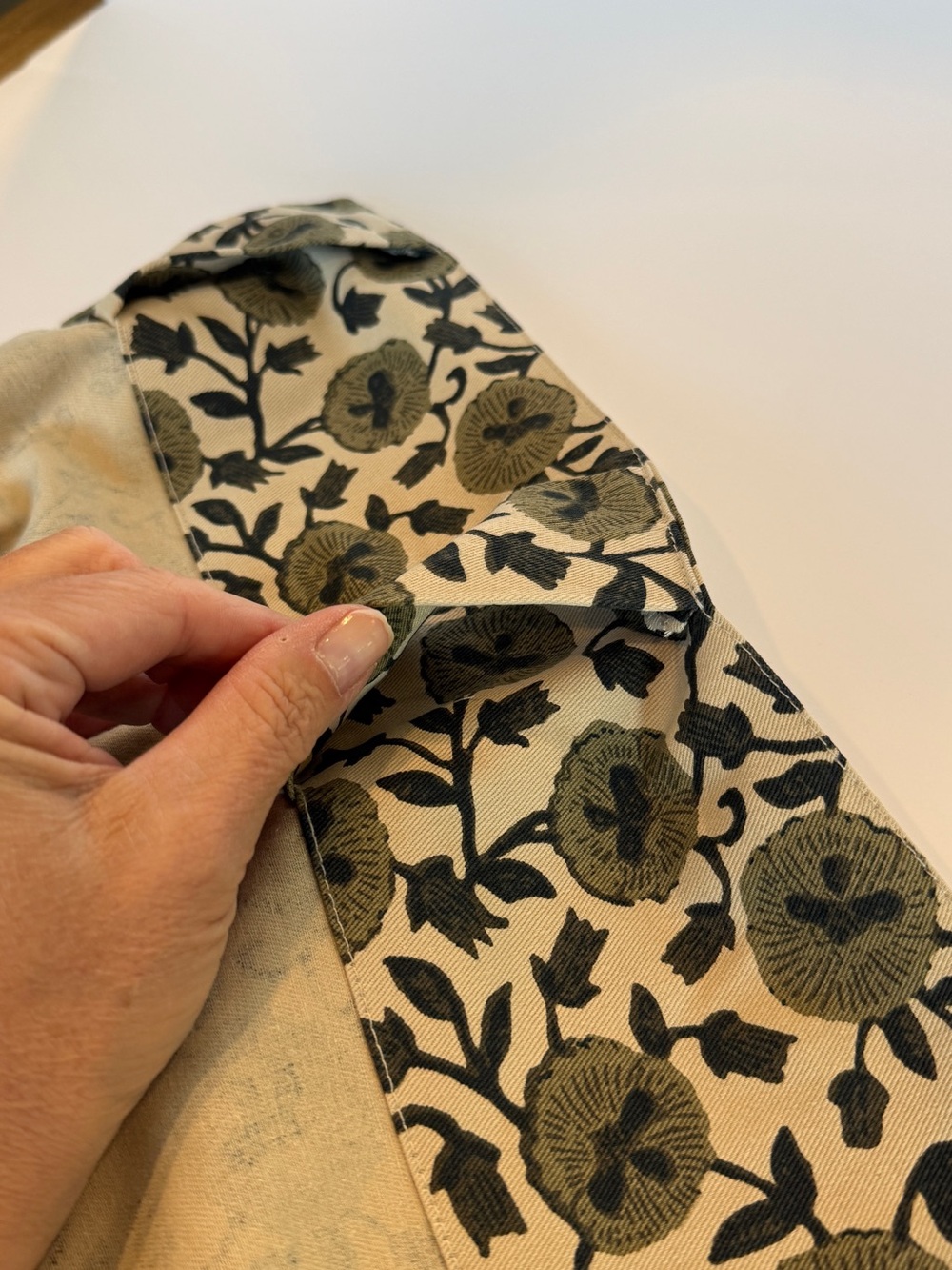 West Elm Olive Laney Floral Curtain Green Floral Drapery 2 Panels 48”x108” each - Picture 9 of 11